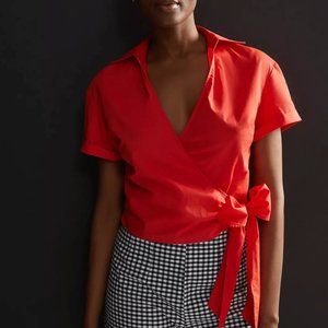 Anthro Maeve Wrap Shirt - nwt | XS